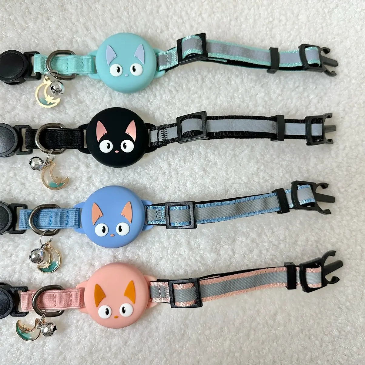 Cat Collar with Airtag Holder Reflective Adjustable Band