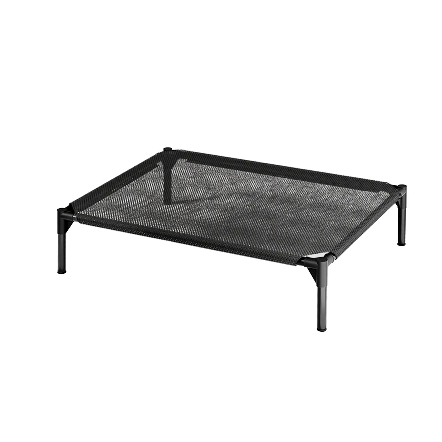 Contemporary Chew Resistant Elevated Dog Bed - Machine Washable Mesh Cot with Anti-Slip Ft, Durable Beds for Large Dogs, No Extra Tools Needed, Indoor/Outdoor Use, Black