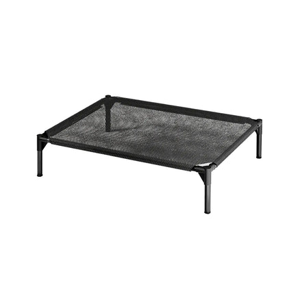 Contemporary Chew Resistant Elevated Dog Bed - Machine Washable Mesh Cot with Anti-Slip Ft, Durable Beds for Large Dogs, No Extra Tools Needed, Indoor/Outdoor Use, Black