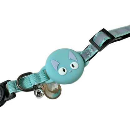 Cat Collar with Airtag Holder Reflective Adjustable Band