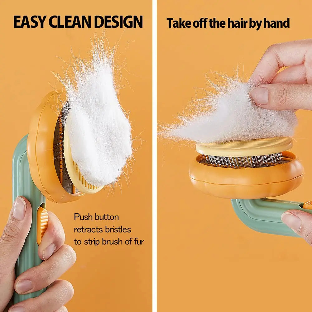 Pet Self Cleaning Pumpkin Brush