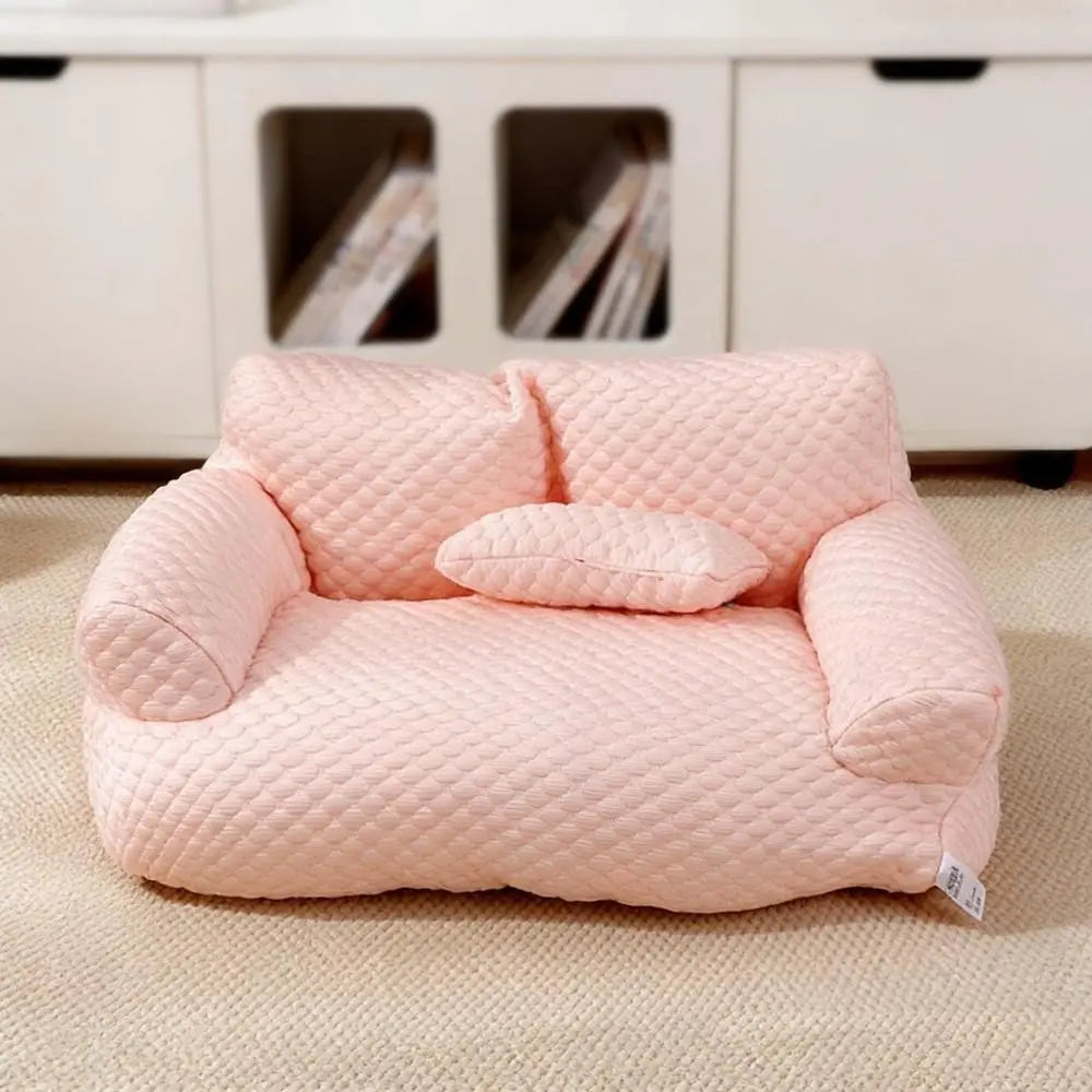 Cooling Sofa for Pets, 23°C Constant Temperature Sleep, Ice Bean Cooling Concept, Waterproof Breathable Pet Bed, Detachable Design