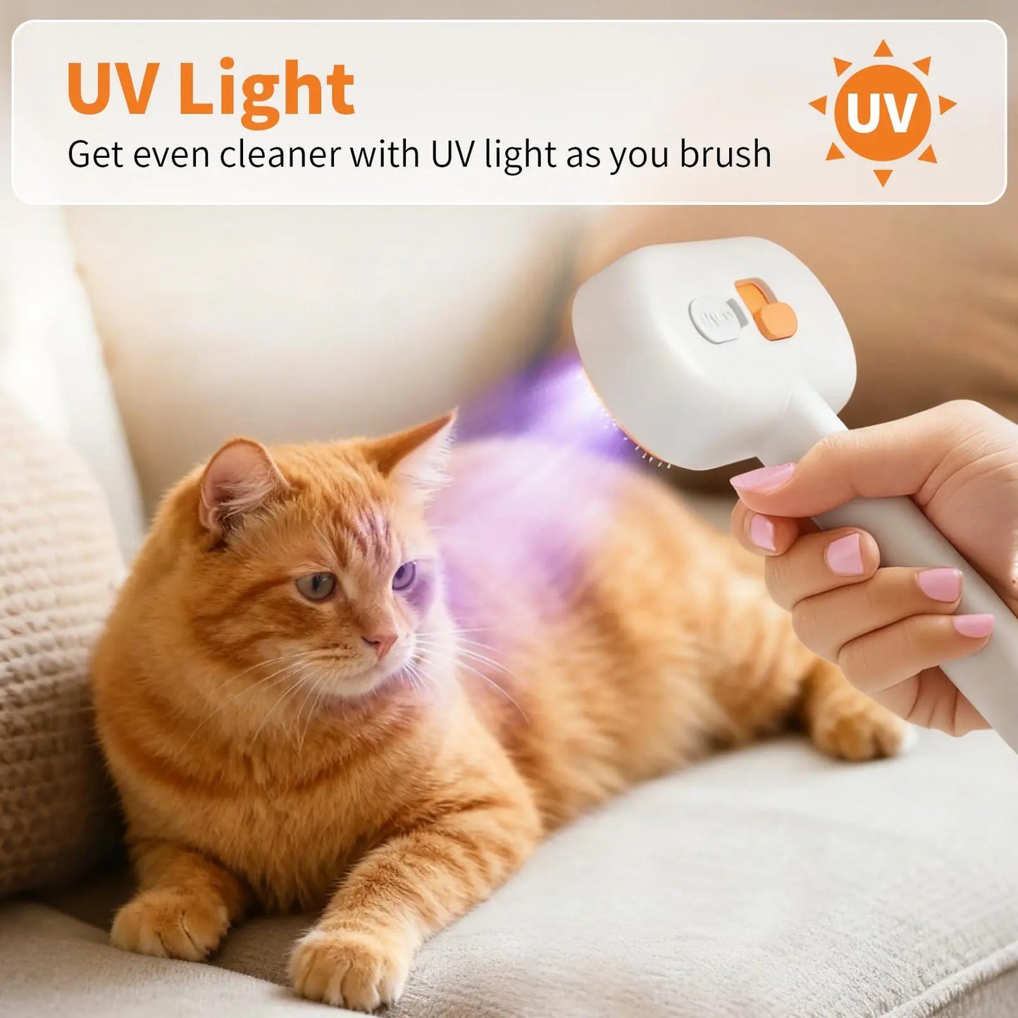 【Furlyn】Deshedding Brush for Dogs & Cats with Gentle Mist Technology - Self-Cleaning Slicker Brush, 1-Click Hair Remover, Extra Shine & Softness, No Irritating Skin, Pain-Free Undercoat Grooming Tool