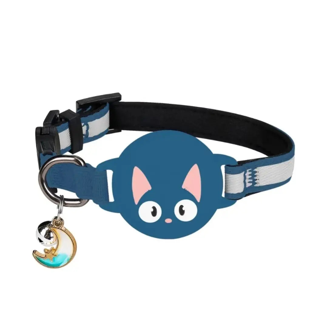 Cat Collar with Airtag Holder Reflective Adjustable Band