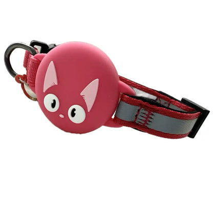 Cat Collar with Airtag Holder Reflective Adjustable Band