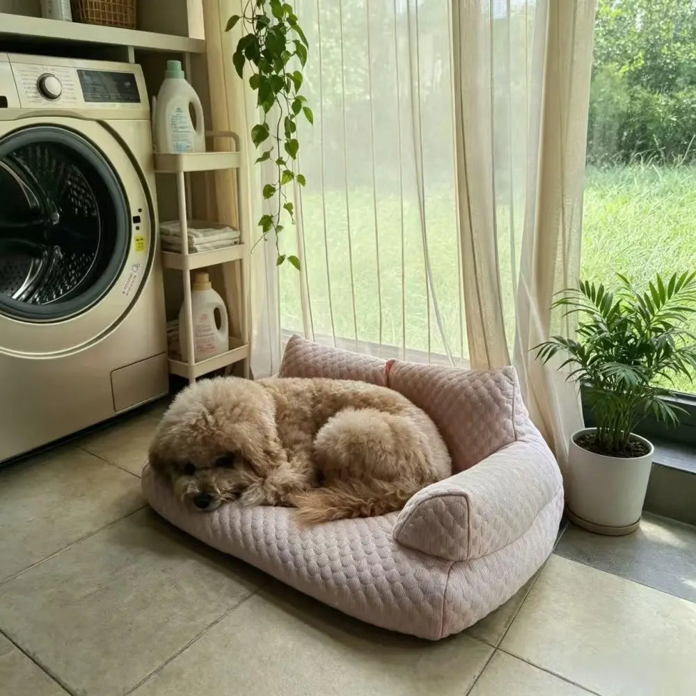Cooling Sofa for Pets, 23°C Constant Temperature Sleep, Ice Bean Cooling Concept, Waterproof Breathable Pet Bed, Detachable Design