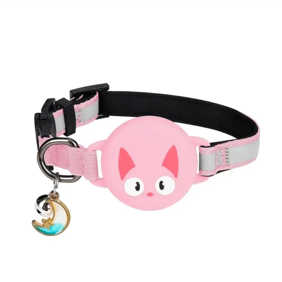 Cat Collar with Airtag Holder Reflective Adjustable Band