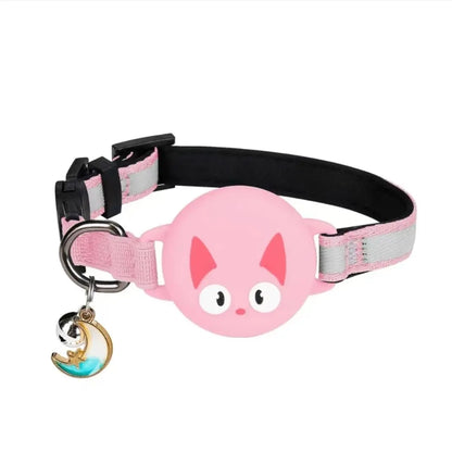 Cat Collar with Airtag Holder Reflective Adjustable Band