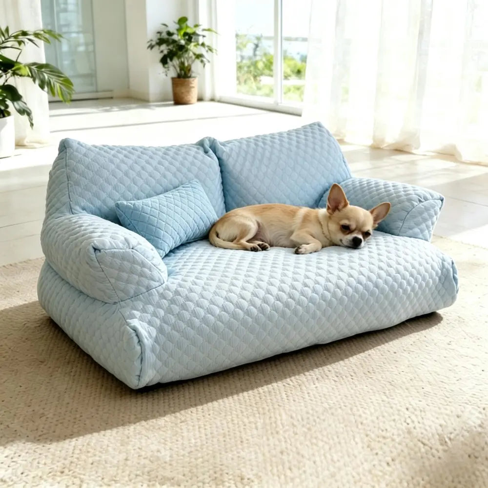 Cooling Sofa for Pets, 23°C Constant Temperature Sleep, Ice Bean Cooling Concept, Waterproof Breathable Pet Bed, Detachable Design