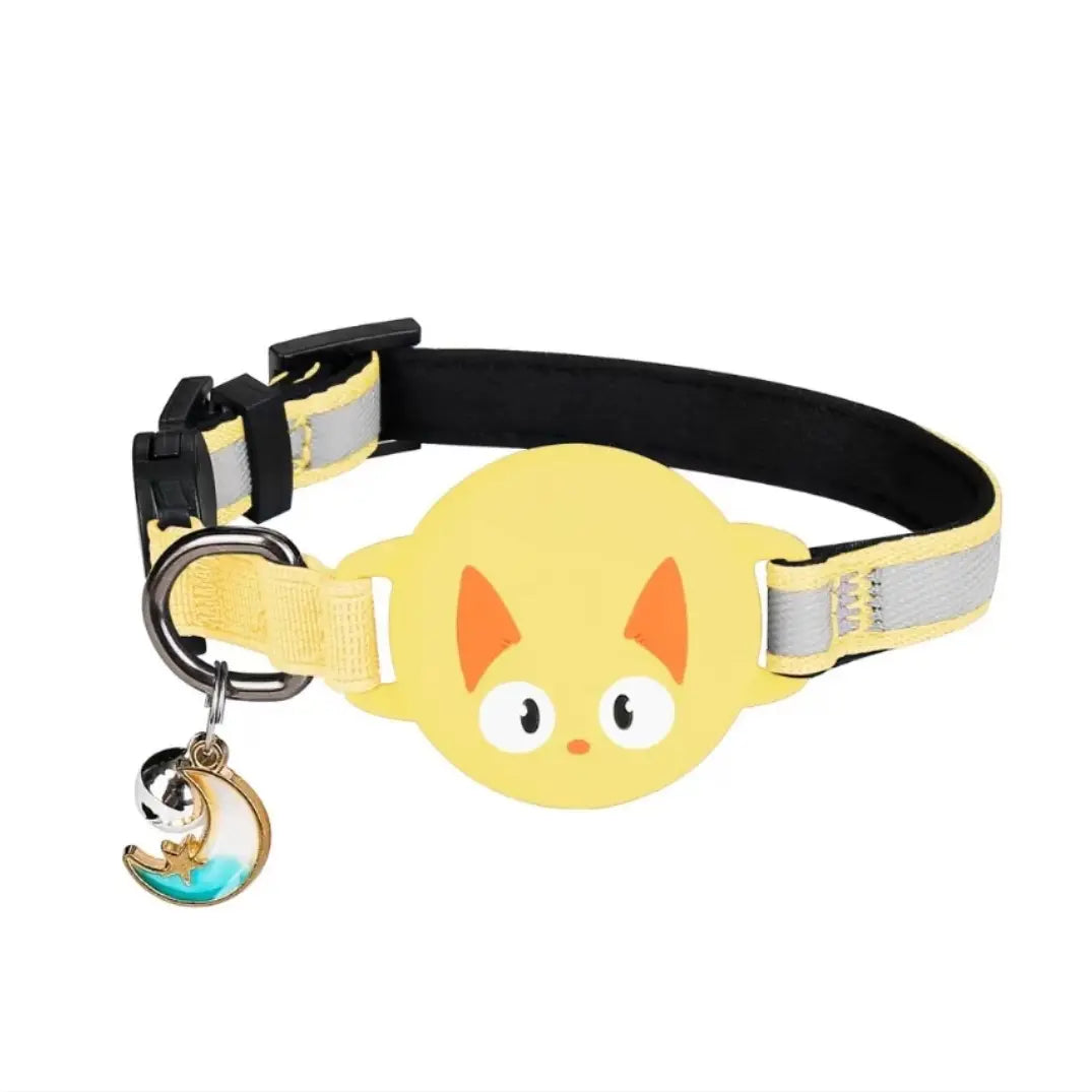 Cat Collar with Airtag Holder Reflective Adjustable Band