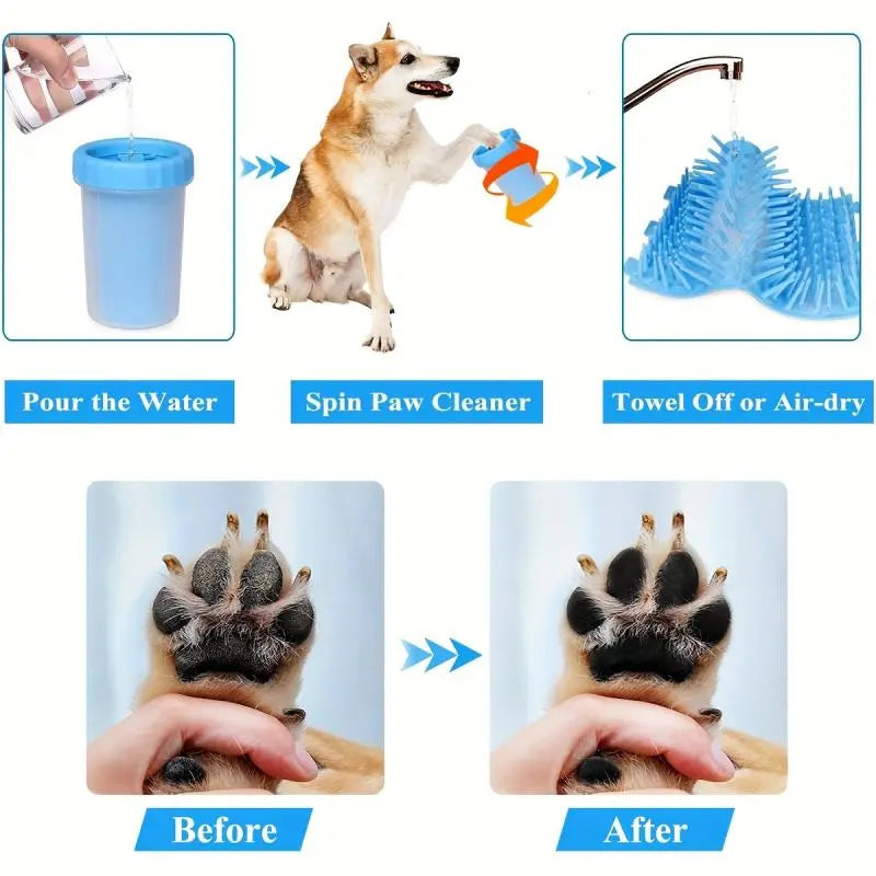 Portable Pet Foot Cleaning Cup, Pet Foot Massage Brush, Rotating Cleaning Tool, Pet Paw Cleaning Brush, Dog & Cat Grooming Supplies, Pet Products, Pet Foot Cleaner Tools