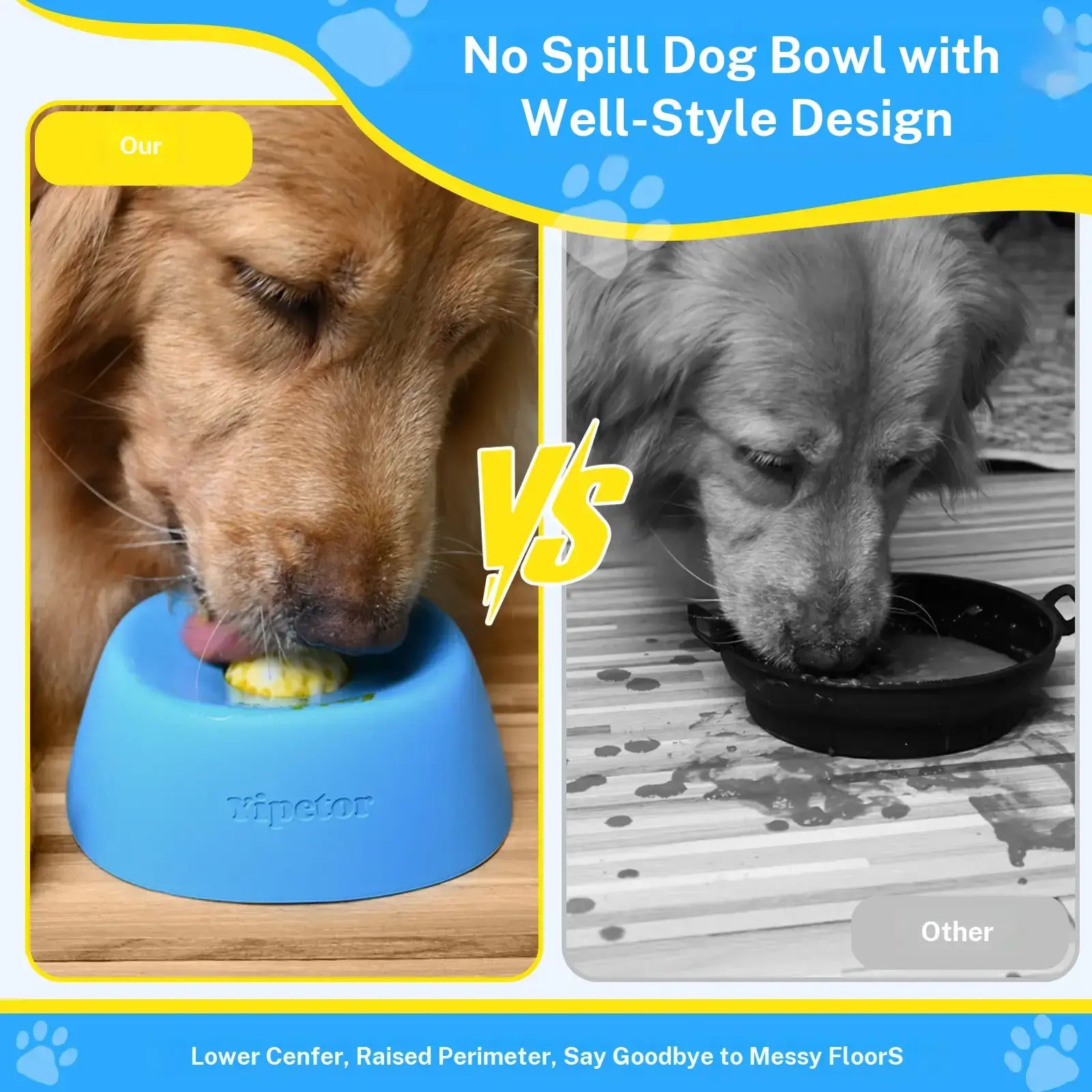Yipetor Slow Feeder Dog Bowls for Liquid Treat, Free Gift, Buy 2 Get 1 [Built in Rolling Ball] No Spill Bone Broth Dog Licking Bowl, Multi Purpose Puppy Yogurt Feeder Bowl for All Breeds Dietary Supplement/Post Op Nutrition Feeding