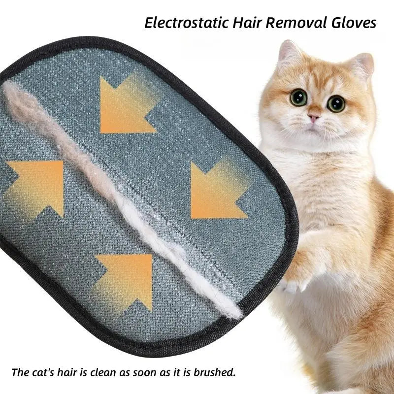 Pet Hair Removal Glove, Reusable Electrostatic Double-Sided Mitt for Cat & Dog Shedding – Furniture Clothes Car Carpet Bedding