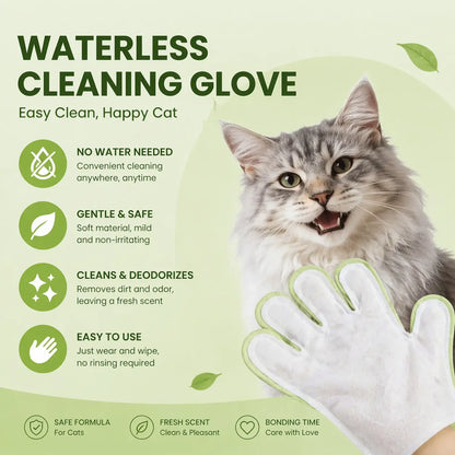 Gentle Pet Cleaning Glove Wipes – Safe, Fragrance-Free, 20 PCS with Jojoba Oil & Shea Butter Extract