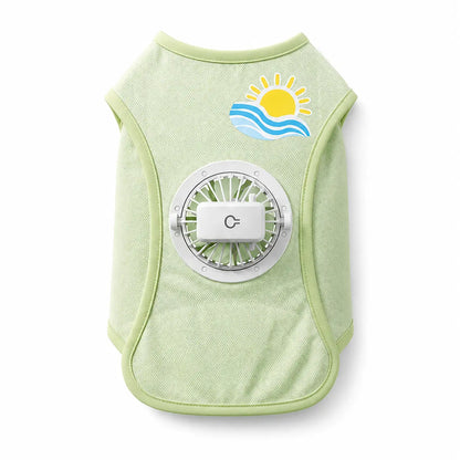 Dog Cooling Vest with Detachable Fan – Breathable Anti-Overheat Pet Cooling Jacket for Summer Outdoor Walking, Lightweight & Comfortable Dog Cooling Gear