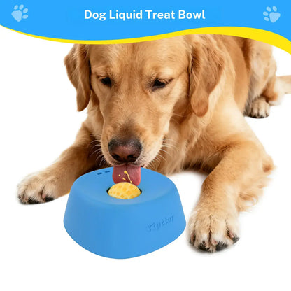 Yipetor Slow Feeder Dog Bowls for Liquid Treat, Free Gift, Buy 2 Get 1 [Built in Rolling Ball] No Spill Bone Broth Dog Licking Bowl, Multi Purpose Puppy Yogurt Feeder Bowl for All Breeds Dietary Supplement/Post Op Nutrition Feeding