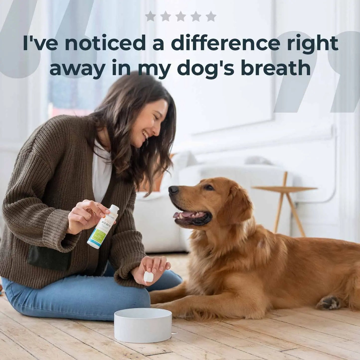 Premium Pet Dental Kit - Freshens Dog & Cat Bad Breath - Cleans Teeth