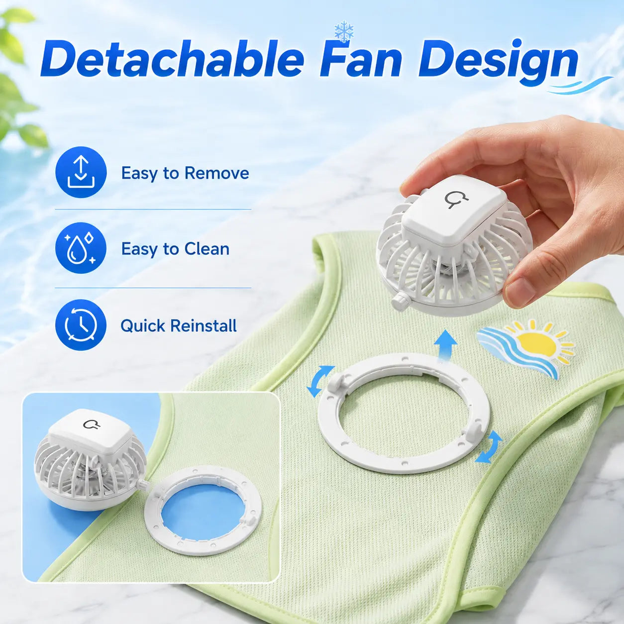 Dog Cooling Vest with Detachable Fan – Breathable Anti-Overheat Pet Cooling Jacket for Summer Outdoor Walking, Lightweight & Comfortable Dog Cooling Gear