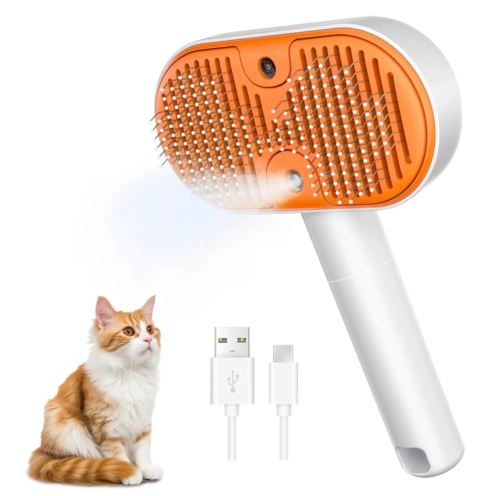 【Furlyn】Deshedding Brush for Dogs & Cats with Gentle Mist Technology - Self-Cleaning Slicker Brush, 1-Click Hair Remover, Extra Shine & Softness, No Irritating Skin, Pain-Free Undercoat Grooming Tool