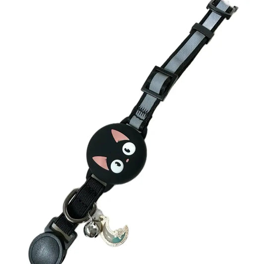 Cat Collar with Airtag Holder Reflective Adjustable Band